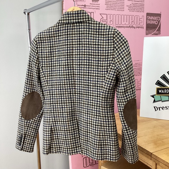 J. Crew Wool Houndstooth Blazer with Elbow Pads NWT - Picture 7 of 9